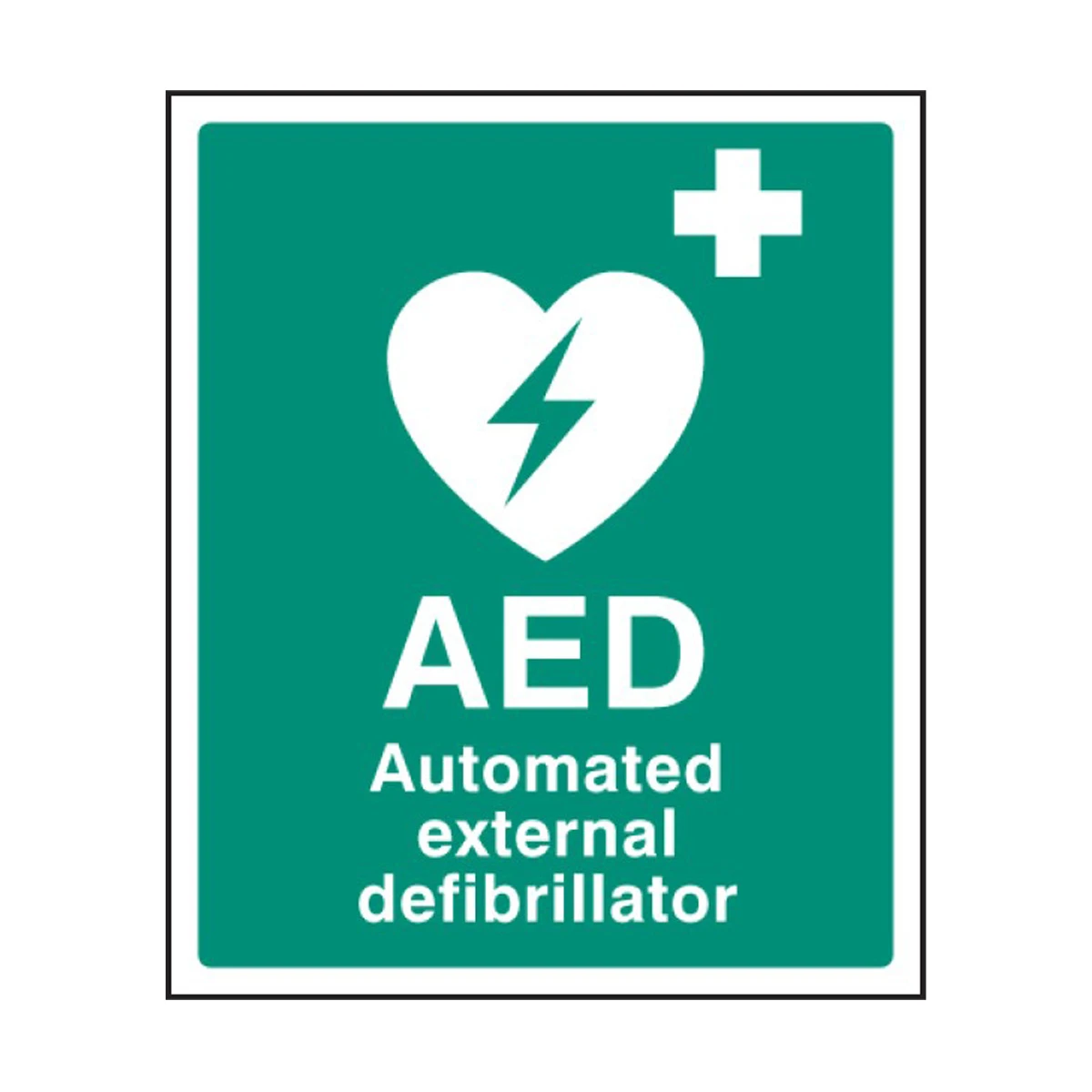 related product FAC001-207_AED Automated Emergency Defibrillator Sign_250x300mm